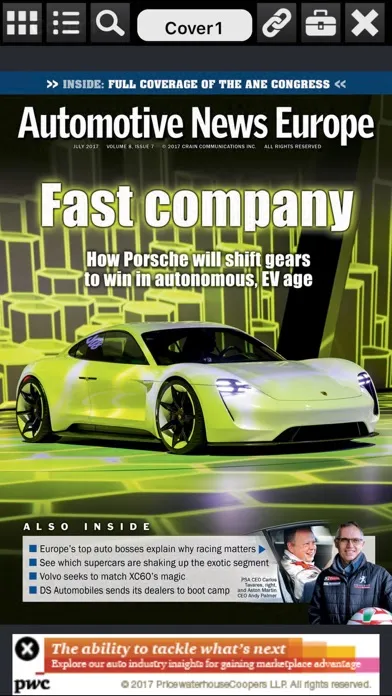 Capturas de pantalla de Automotive News Europe