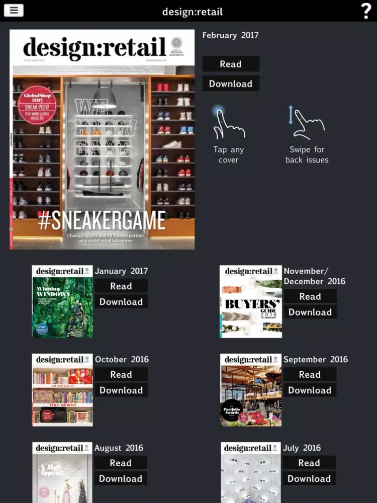 design:retail magazine iPad 应用截图