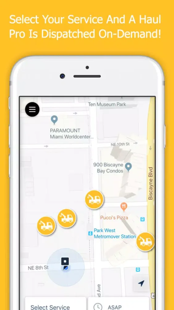 Capturas de tela do Haul - Tow On-Demand