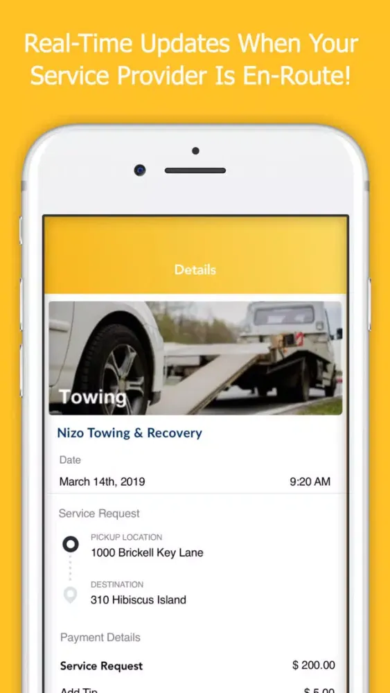 Capturas de tela do Haul - Tow On-Demand