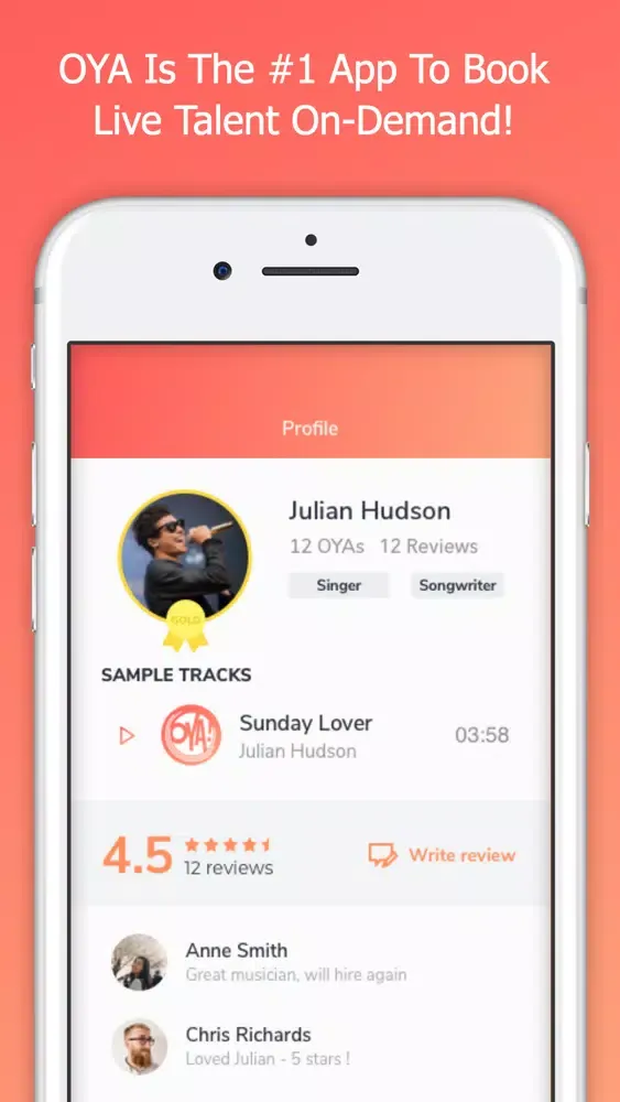 ภาพหน้าจอของ OYA! - Talent On-Demand