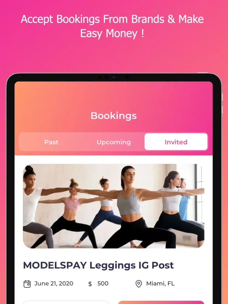 Modelspay - Book On-Demand iPad  স্ক্রিনশট
