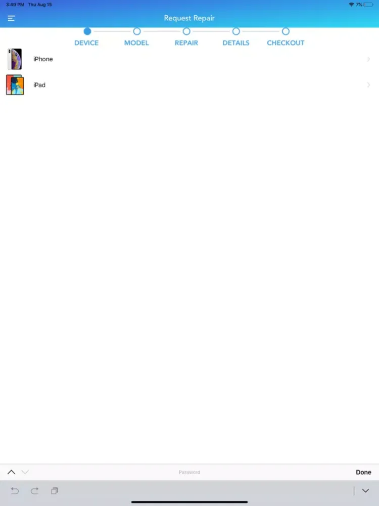 Ảnh chụp màn hình của QuikFix - On-Demand Repair iPad 