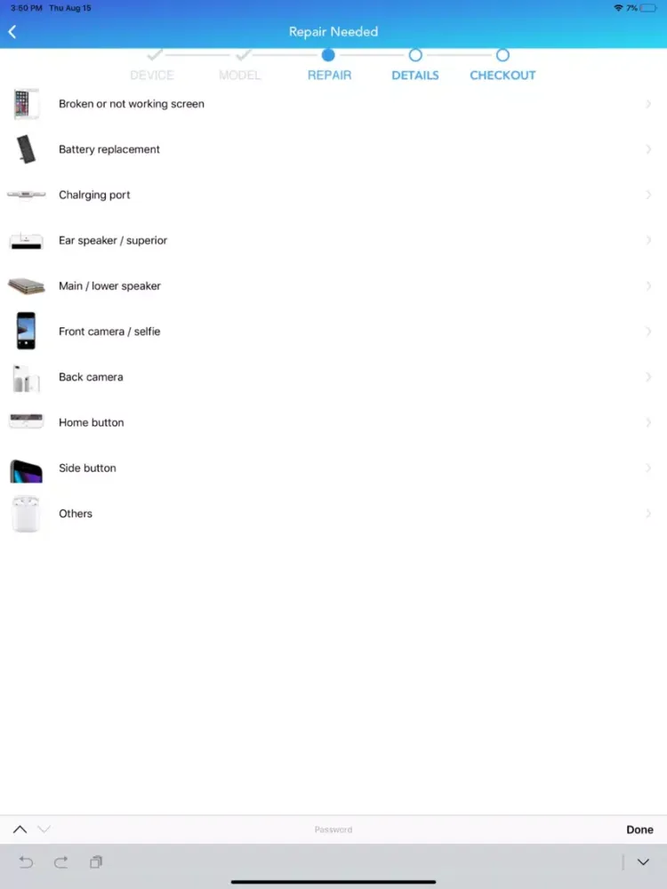 Ảnh chụp màn hình của QuikFix - On-Demand Repair iPad 