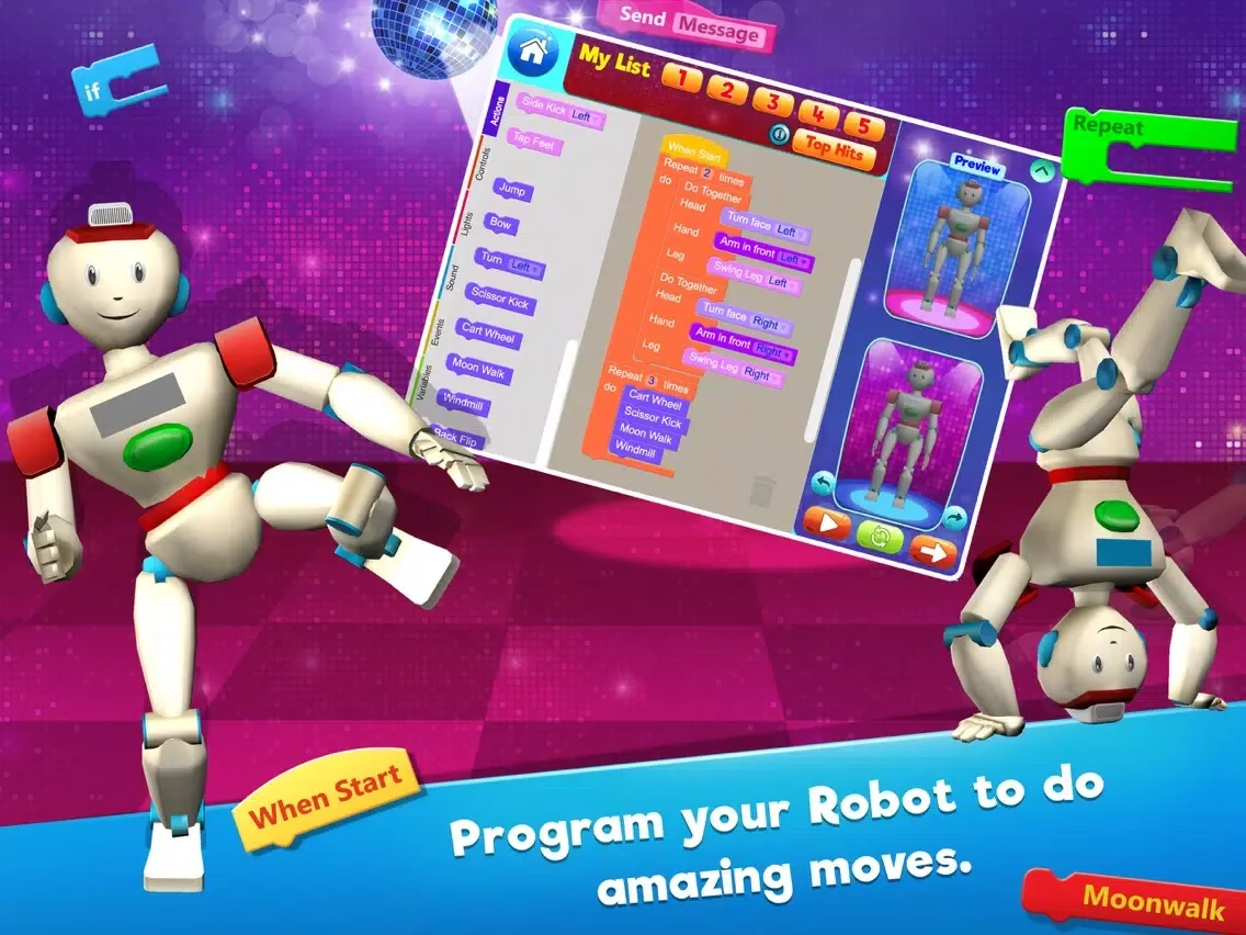 Boogie Bot - Coding for kids - Learn Programming iPad Screenshots
