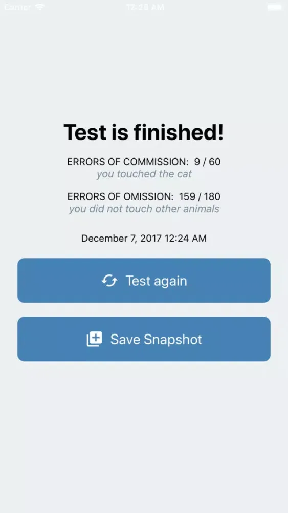 Visual Attention Test سکرین شاٹس