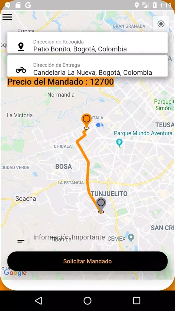Screenshot di Mandados