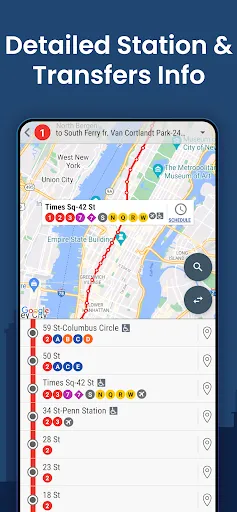 Capturas de tela do MyTransit NYC Subway & MTA Bus