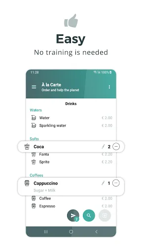 Captures d'écran de À la Carte — POS system for ba