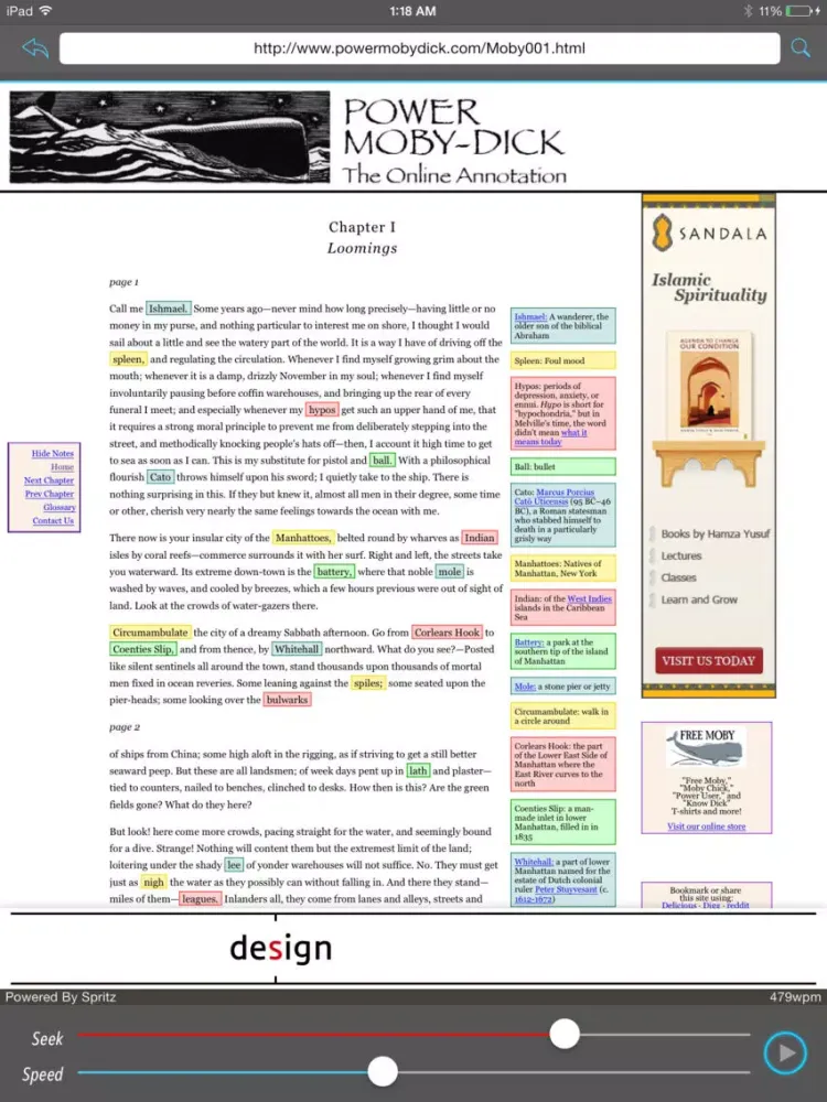 Twicker powered by Spritz iPad  Screenshots