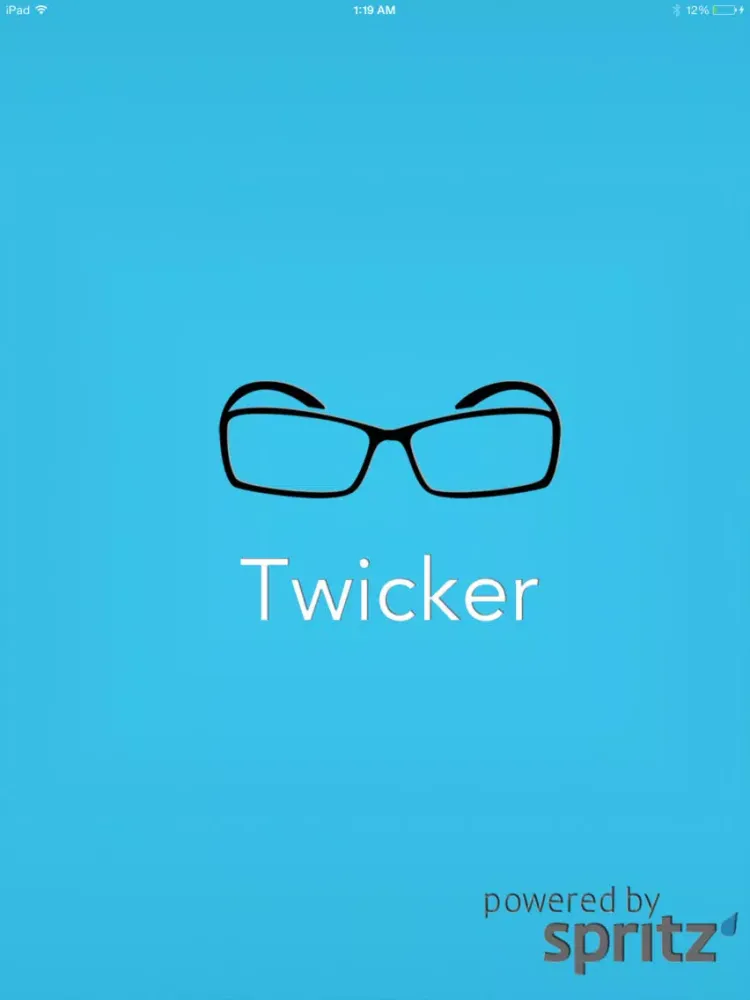 Twicker powered by Spritz iPad  Screenshots