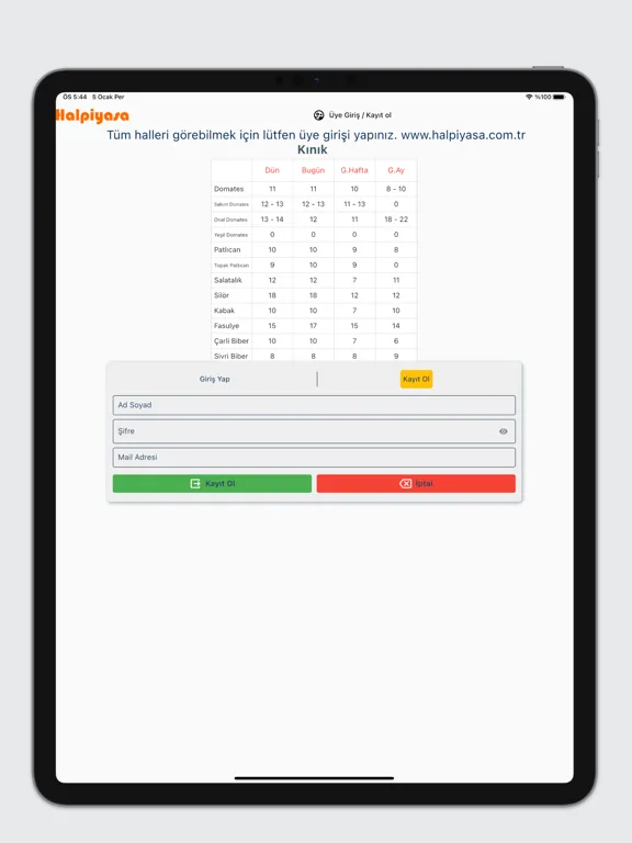 Ảnh chụp màn hình của Hal Piyasa iPad 
