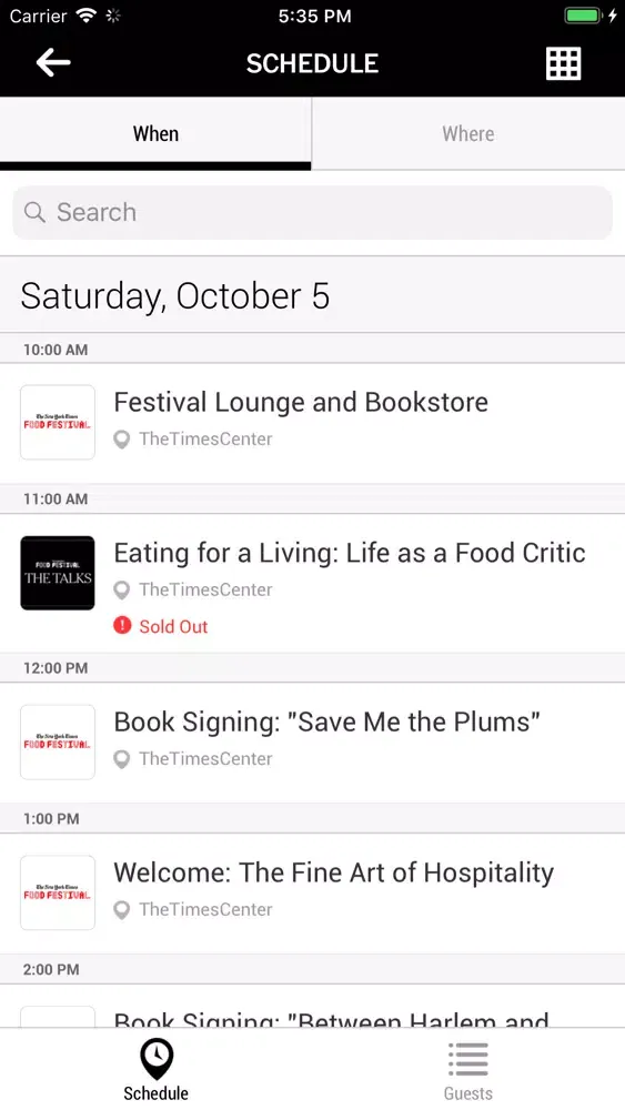 NYT Food Festival Ekran Görüntüleri