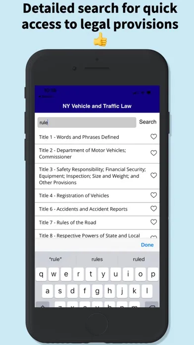 NY Vehicle & Traffic Law Pro Screenshots