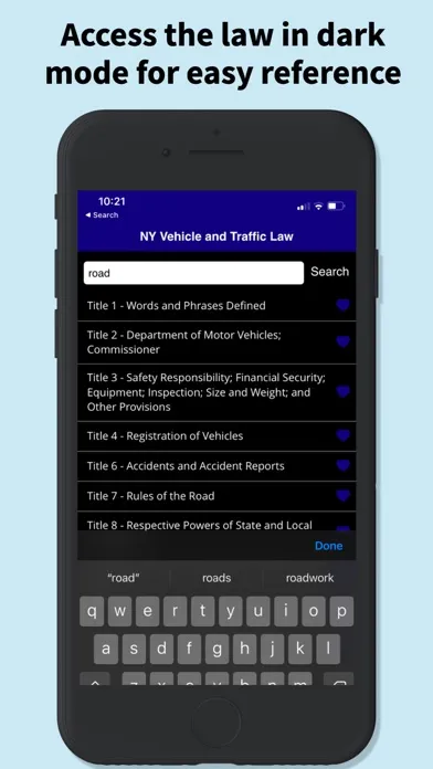 NY Vehicle & Traffic Law Pro Screenshots