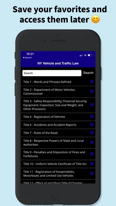 NY Vehicle & Traffic Law Pro Screenshots