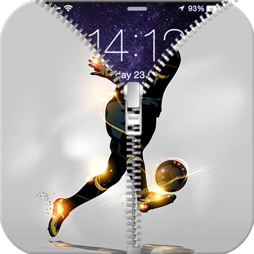 Football Zipper Lock Screen