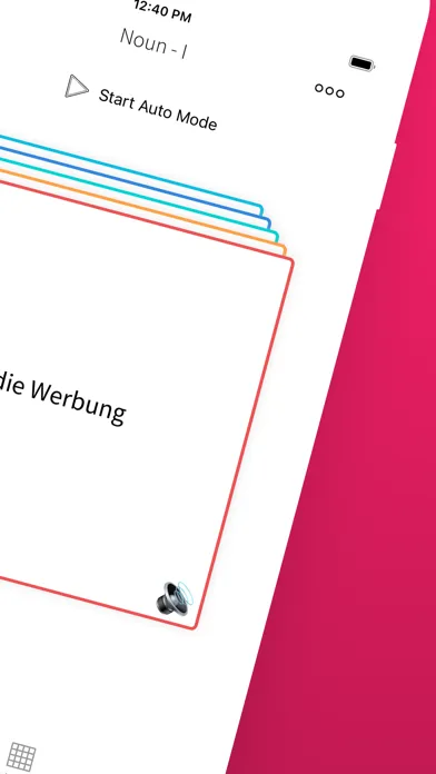 Capturas de tela do Practice Italian German Words