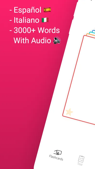 Capturas de tela do Practice Italian Spanish Words