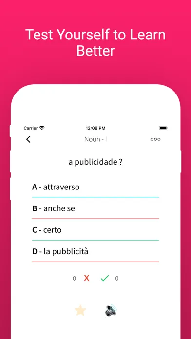 Learn Italian Portuguese Words سکرین شاٹس