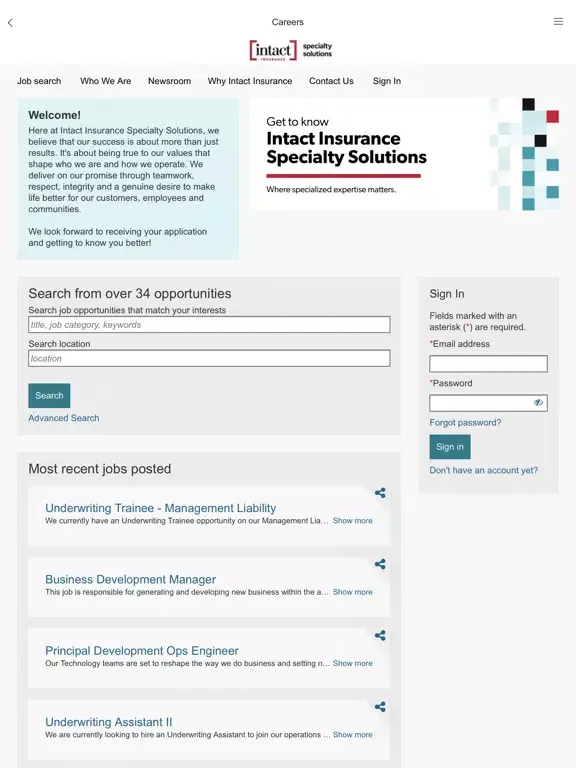 Captures d'écran de Intact Specialty Resources iPad 
