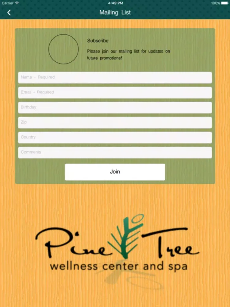 Screenshot di Pine Tree Wellness Spa iPad 