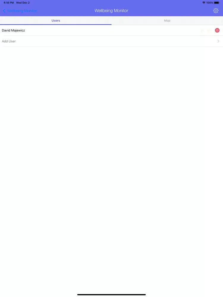 Capturas de tela do Wellbeing Monitor App iPad 
