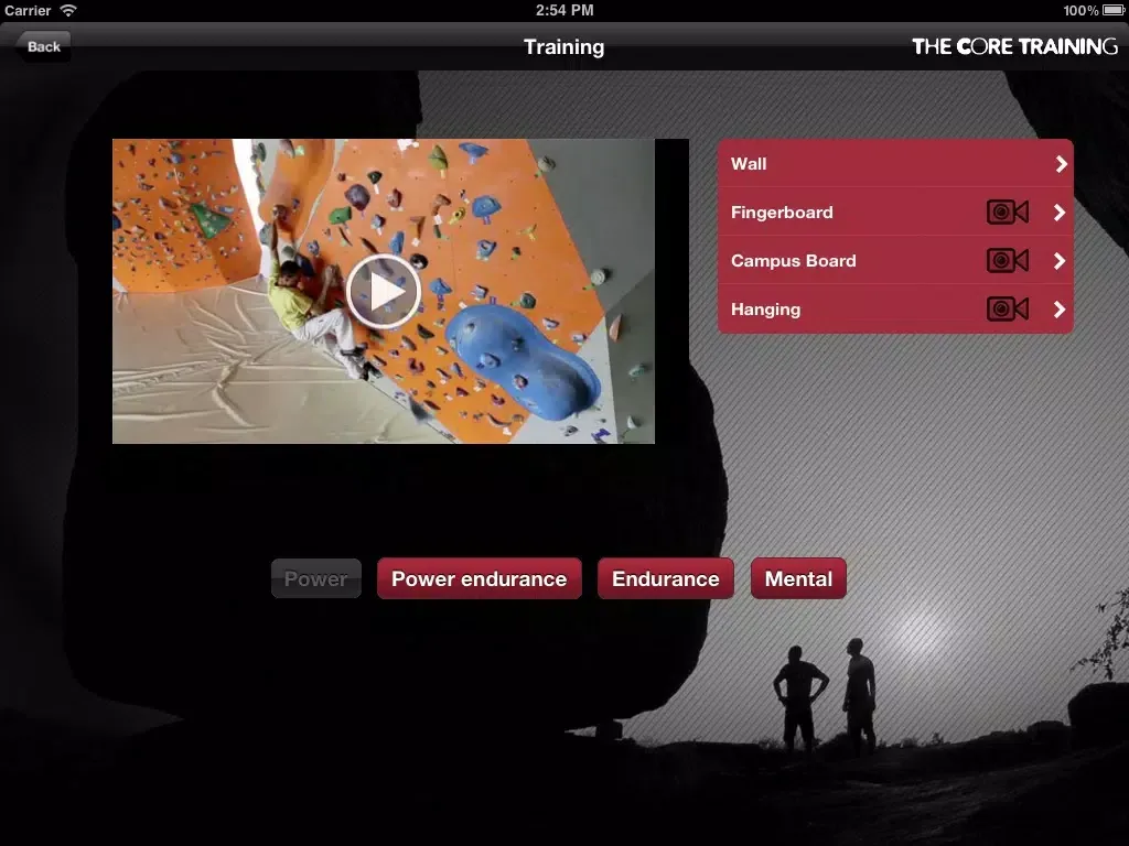 The Core Training – training for climbing by Christian Core iPad  Screenshots