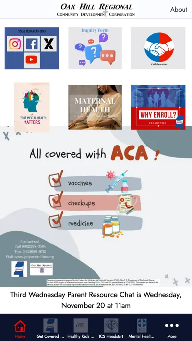 Ảnh chụp màn hình của Oak Hill Regional CDC