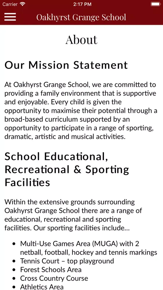 Oakhyrst Grange School Ekran Görüntüleri