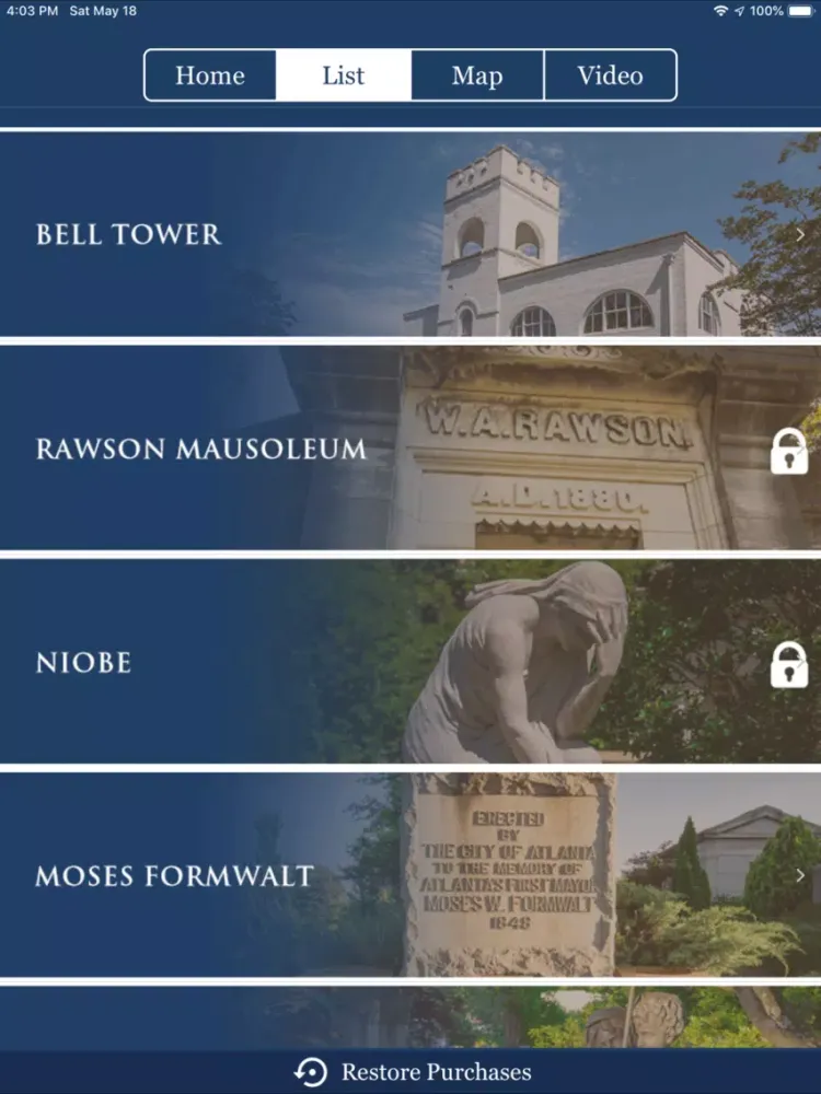 Historic Oakland Cemetery iPad  سکرین شاٹس