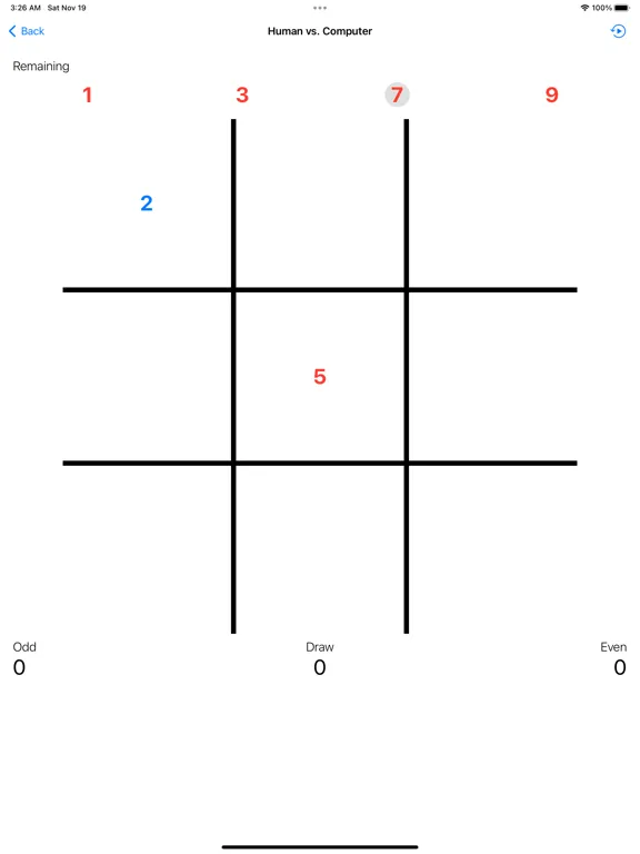 ภาพหน้าจอของ Numerical Tic Tac Toe iPad 