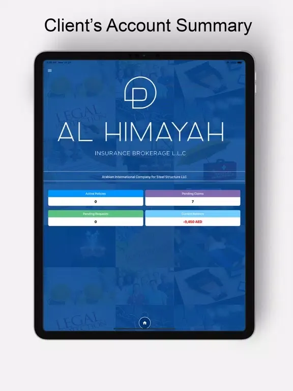 Tangkapan skrin Al Himayah Insurance Brokerage iPad 