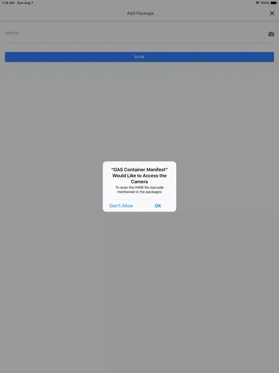 OAS Container Manifest iPad  스크린샷