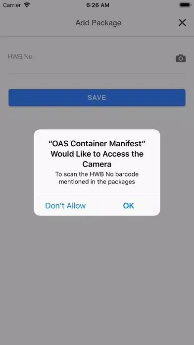 OAS Container Manifest 스크린샷