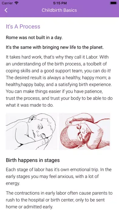 Ảnh chụp màn hình của Childbirth Basics