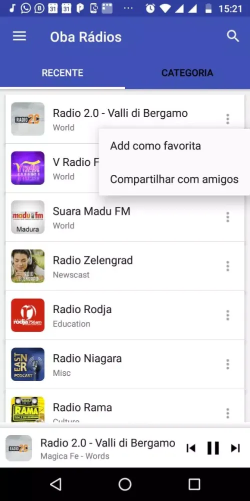 Oba Rádios - Streamings Screenshots