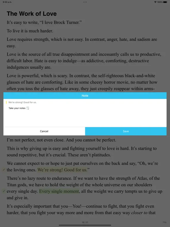 Tangkapan skrin OBC Reader iPad