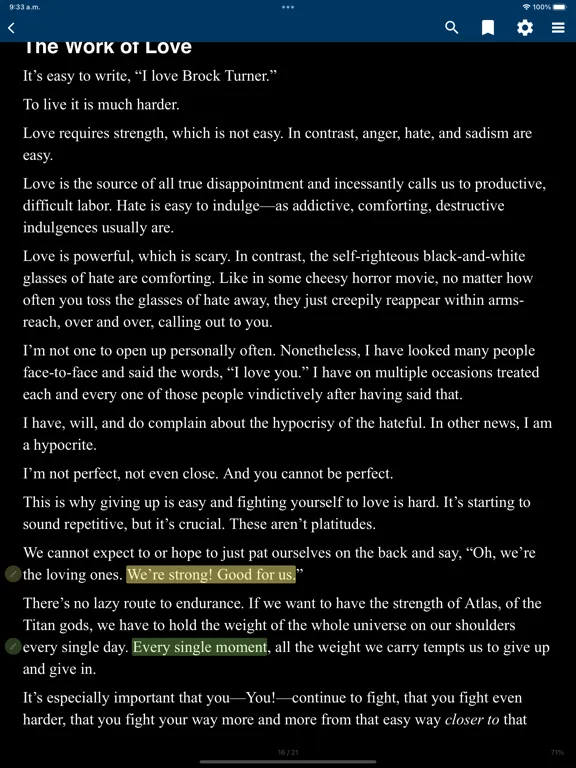 Tangkapan skrin OBC Reader iPad