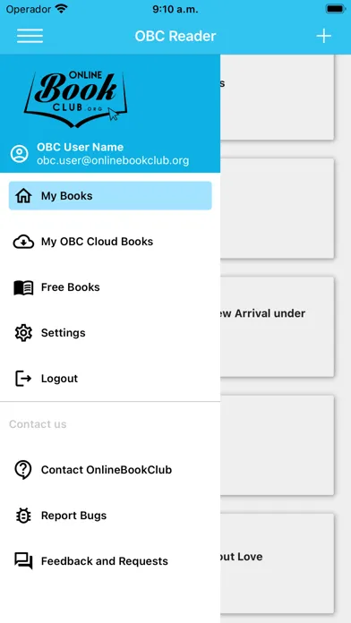 Tangkapan skrin OBC Reader