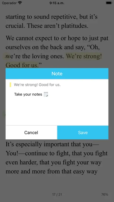 Tangkapan skrin OBC Reader