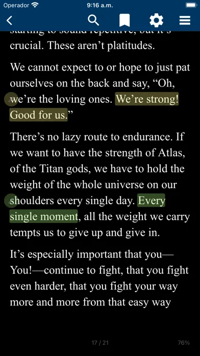 Tangkapan skrin OBC Reader