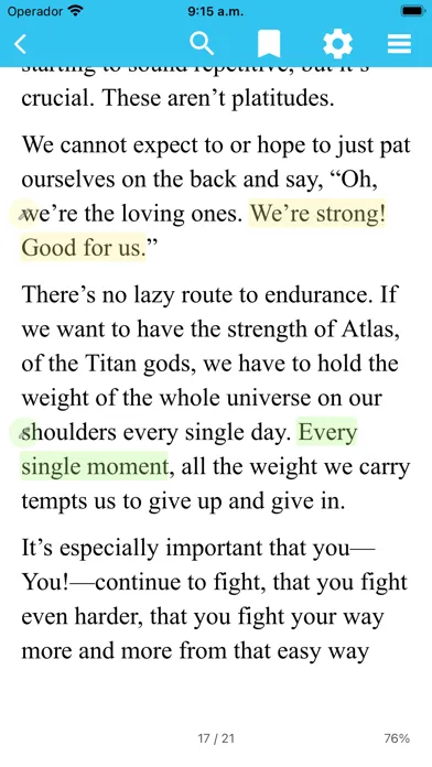 Tangkapan skrin OBC Reader