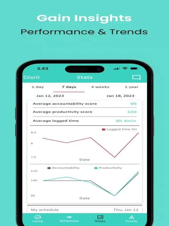 Disrit - Daily Schedules iPad  স্ক্রিনশট