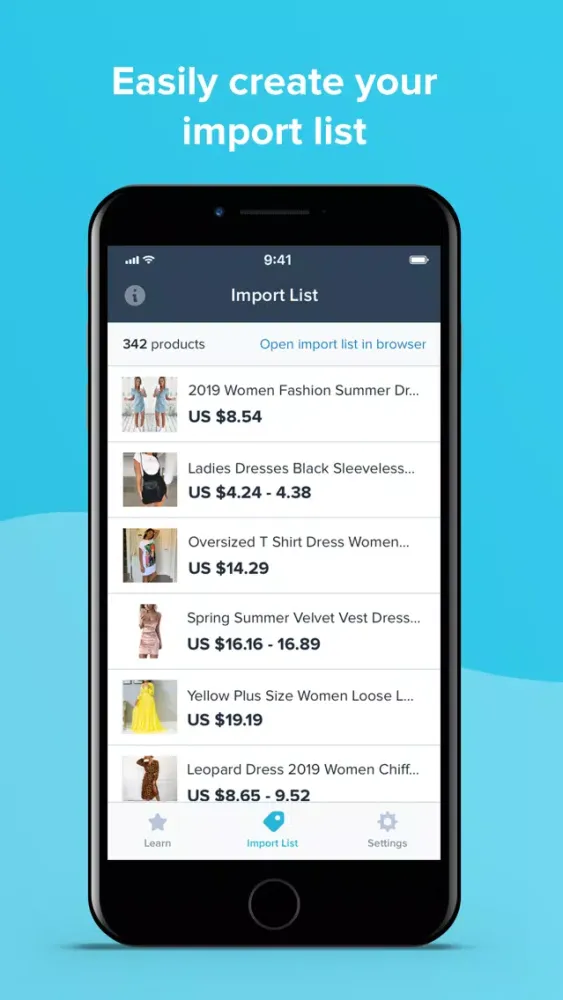 Screenshot di Oberlo | Product Importer