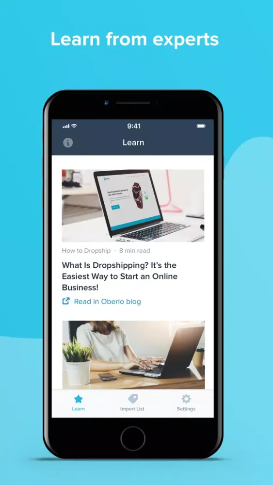 Screenshot di Oberlo | Product Importer