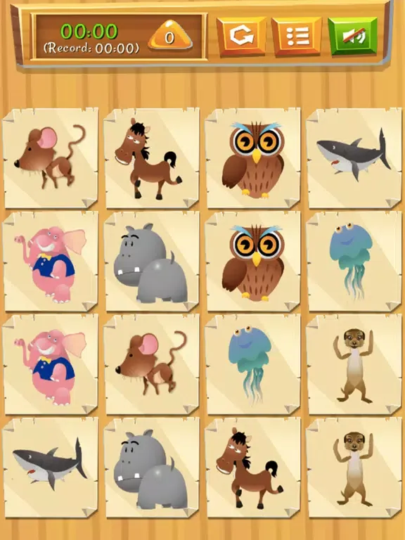Memory Cartoon - Animals iPad 應用截圖