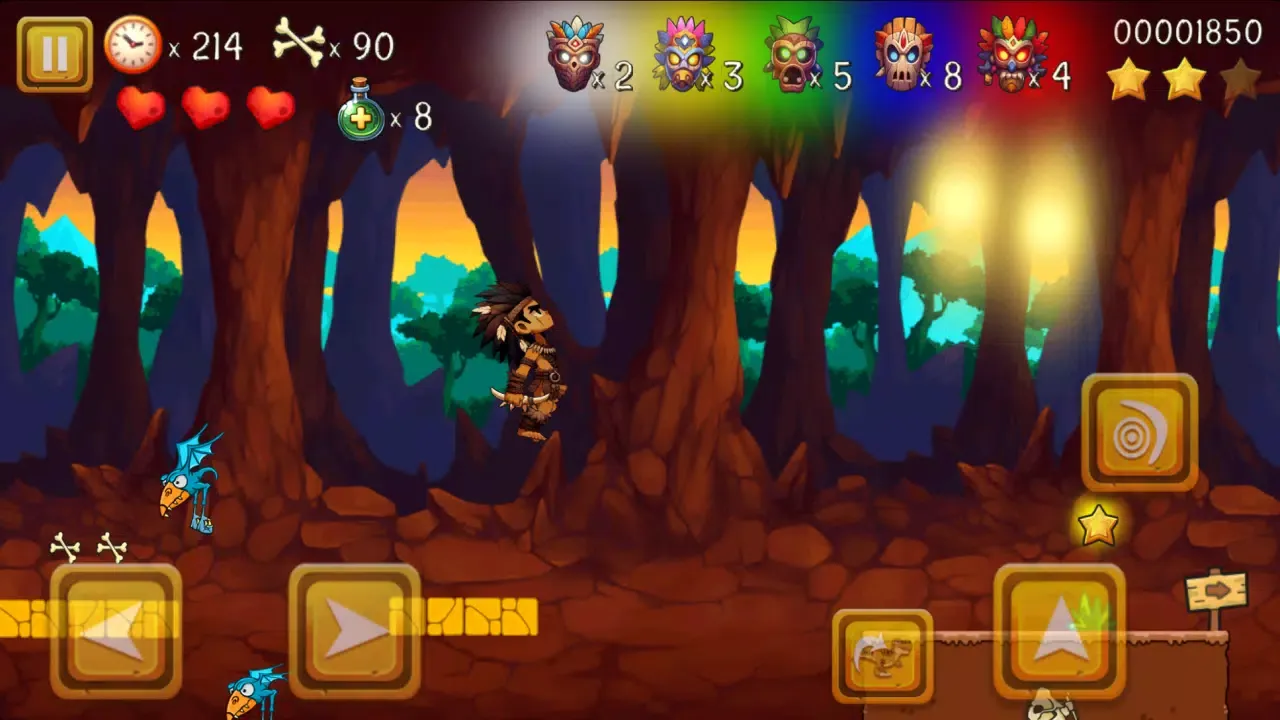 Capturas de tela do Super Warrior Dino Adventures