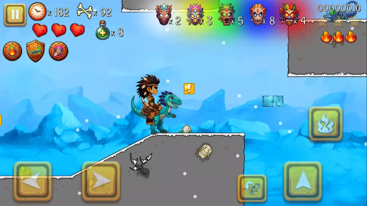 Capturas de tela do Super Warrior Dino Adventures