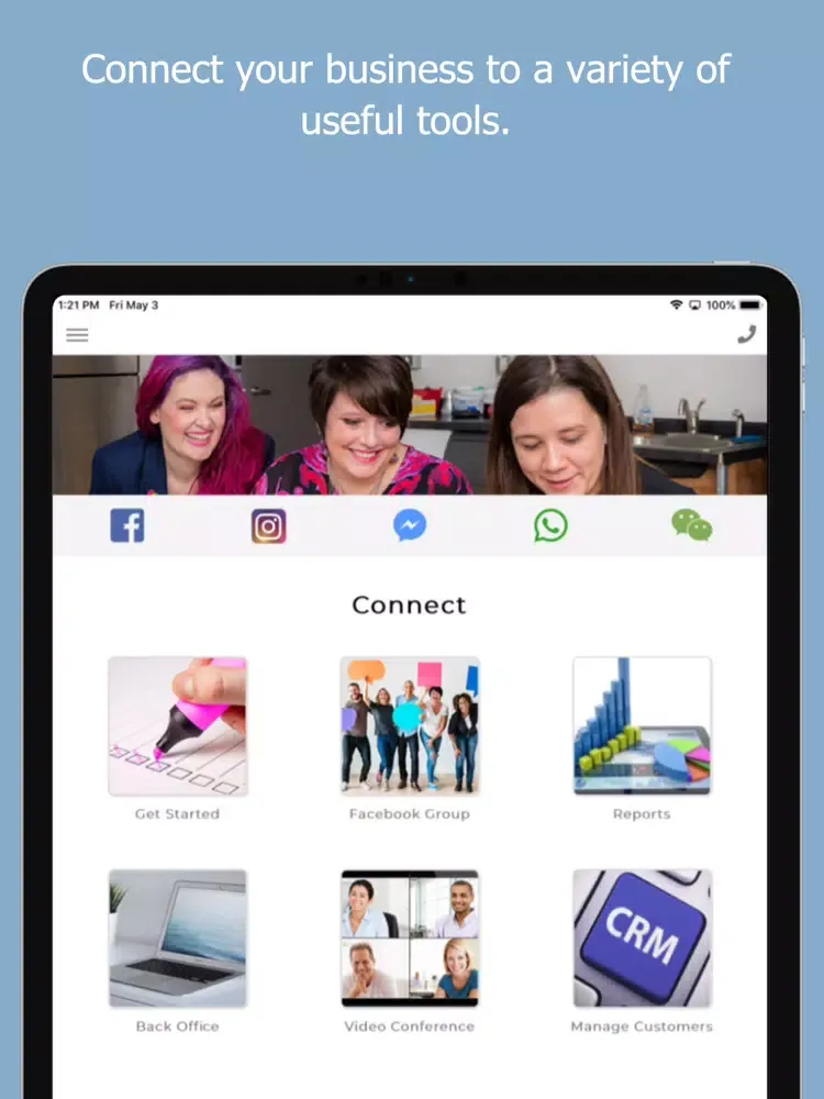 Capturas de tela do Obi App iPad 